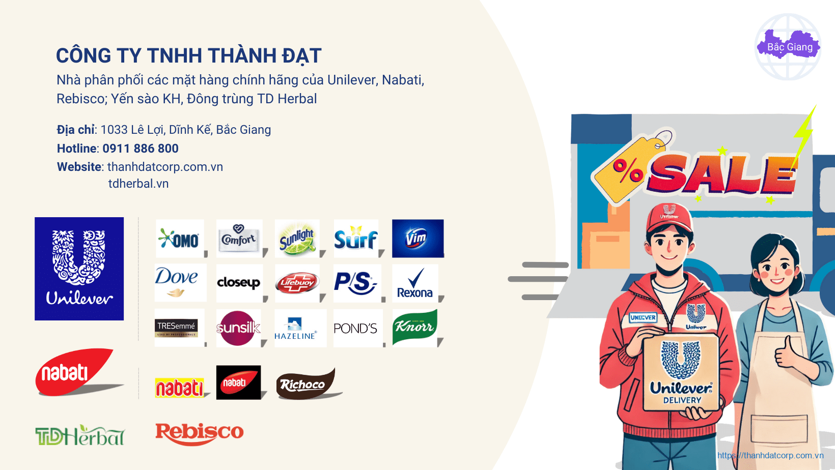 ảnh thông tin liên hệ nhà phân phối thành đạt Bắc Giang